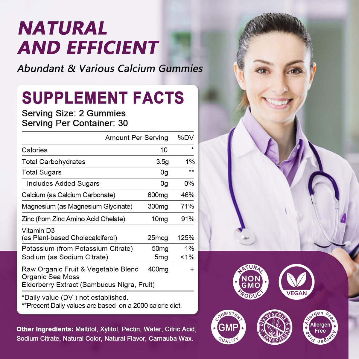 Calcium Magnesium Zinc with Vitamin D3 60 Count M81389