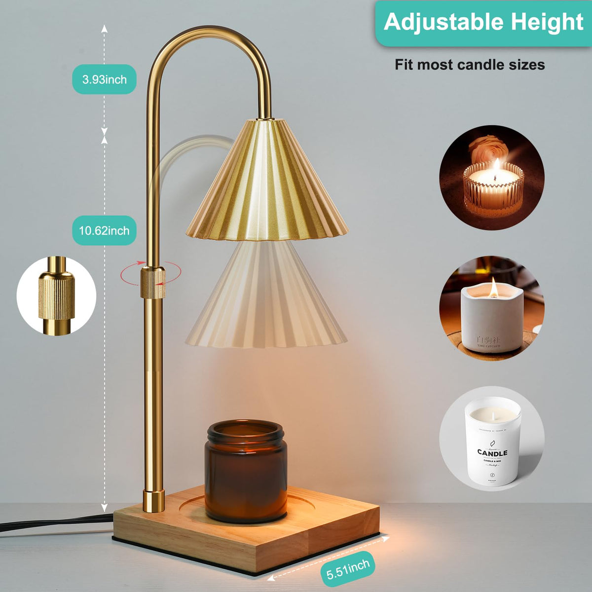Candle Warmer Lamp with Timer & Dimmer U789468