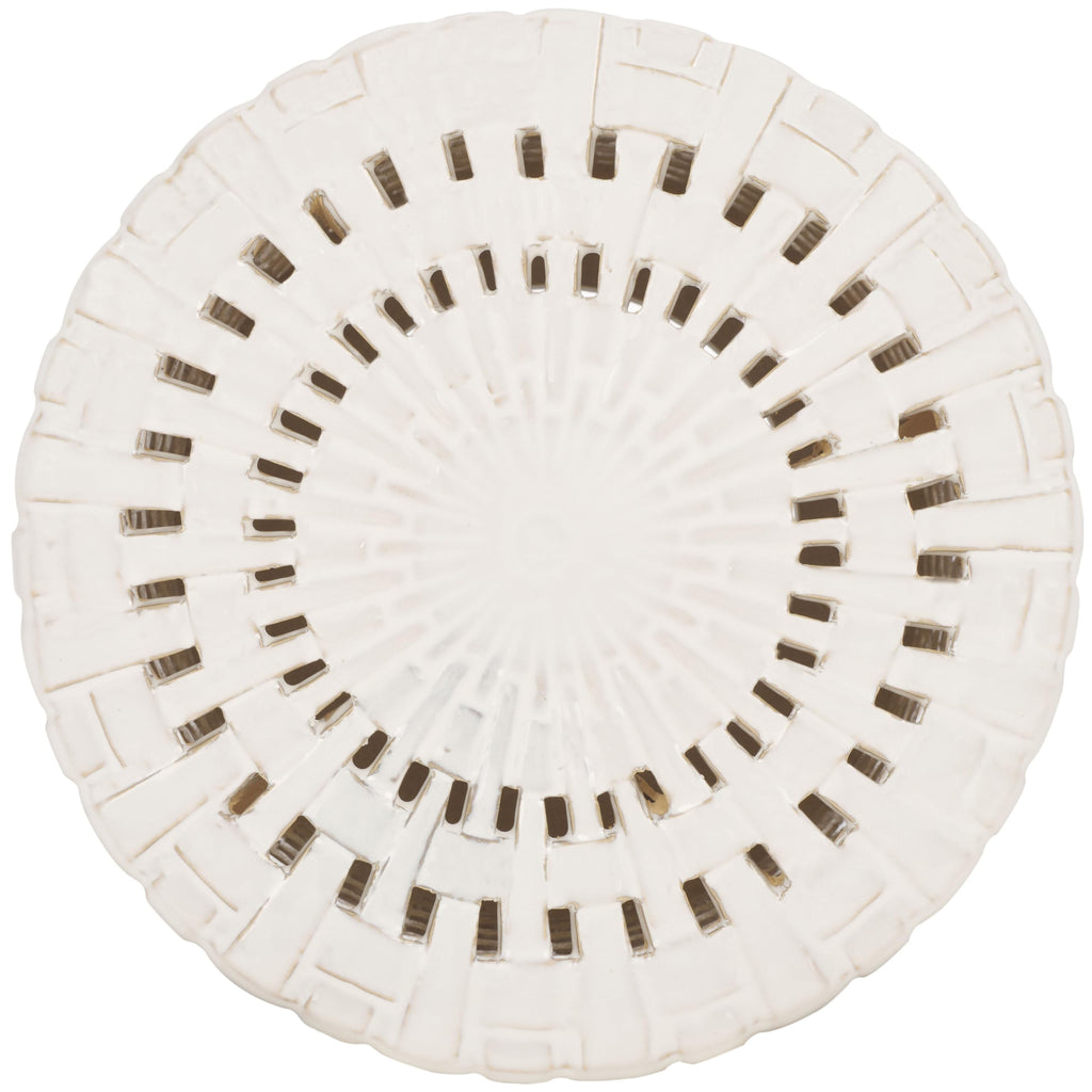 Cream Ceramic Decorative Accent Garden Stool P986