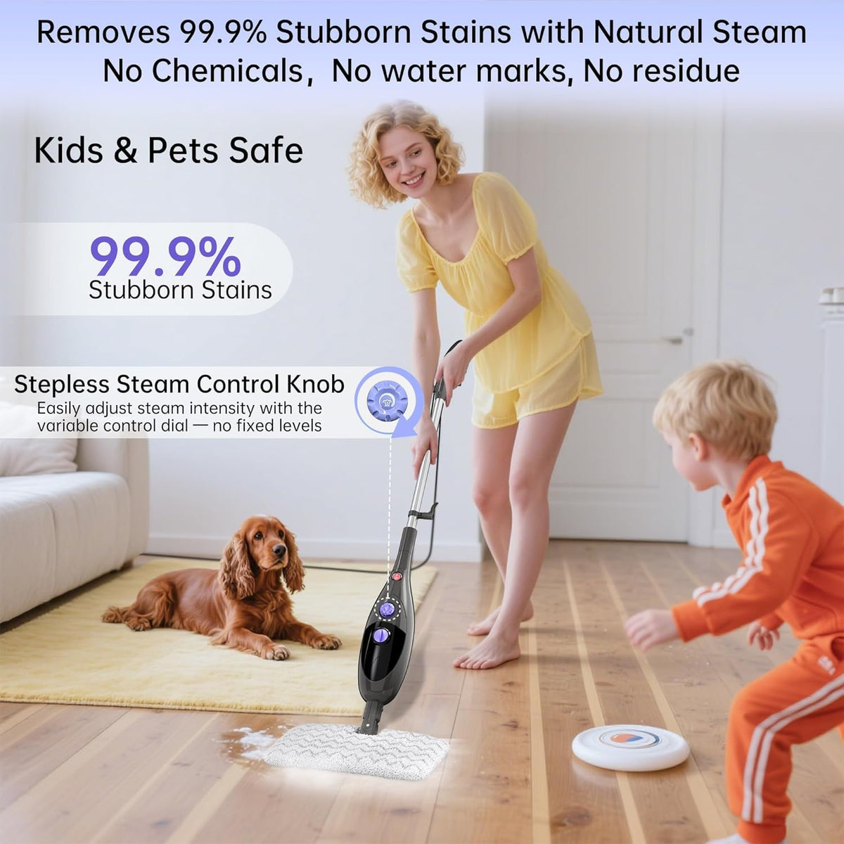 12-in-1 Steam Mop Detachable Handheld Steam Cleaner H252