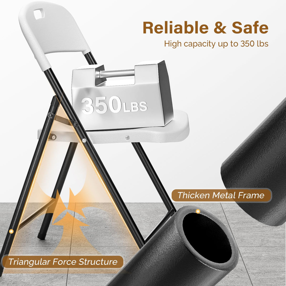 White Plastic Folding Chairs 10-Pack W253