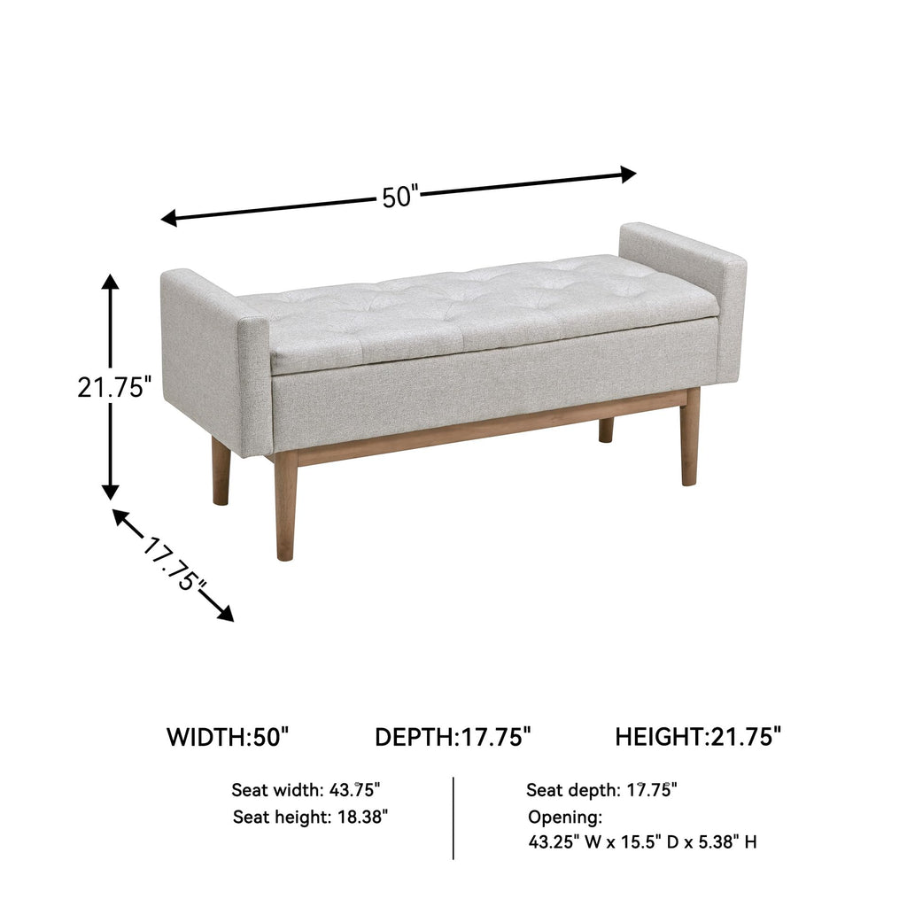 Upholstered Storage Bench Q554