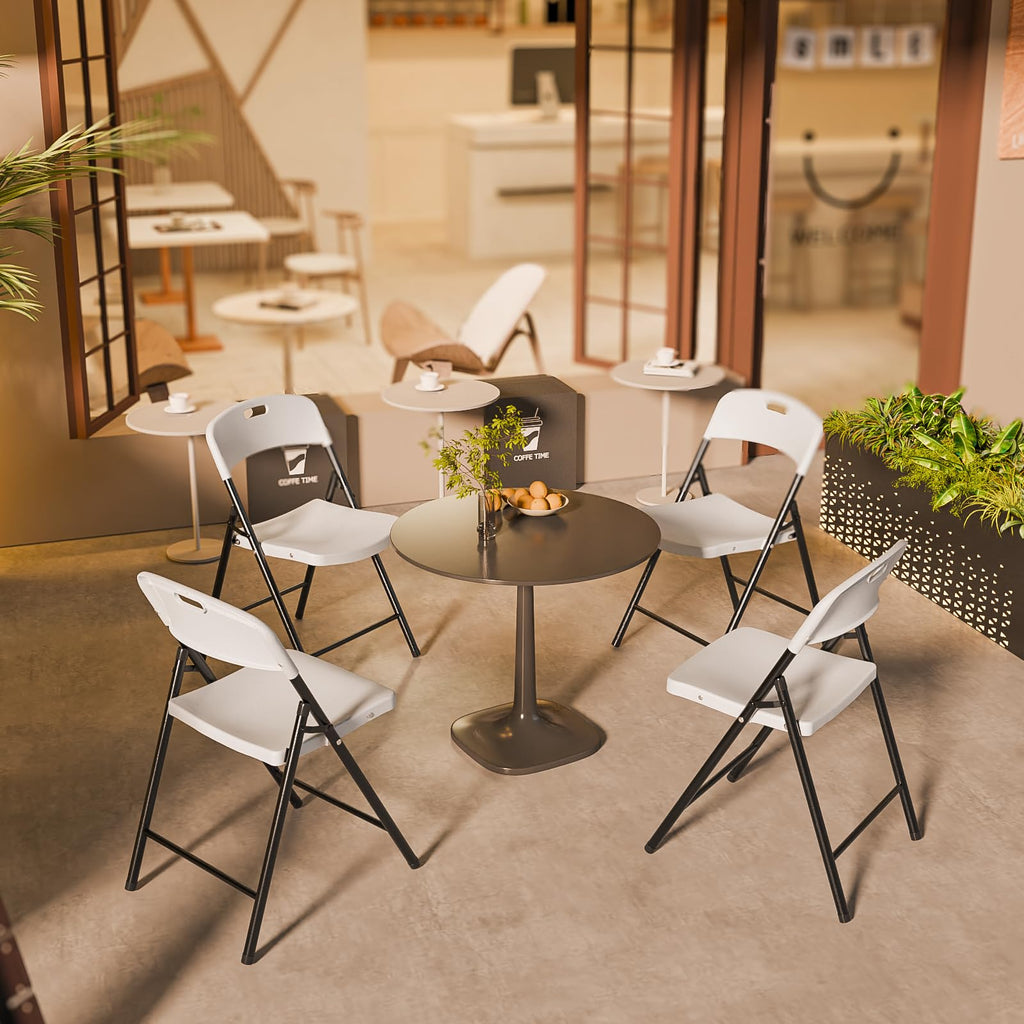 White Plastic Folding Chairs 10-Pack W253
