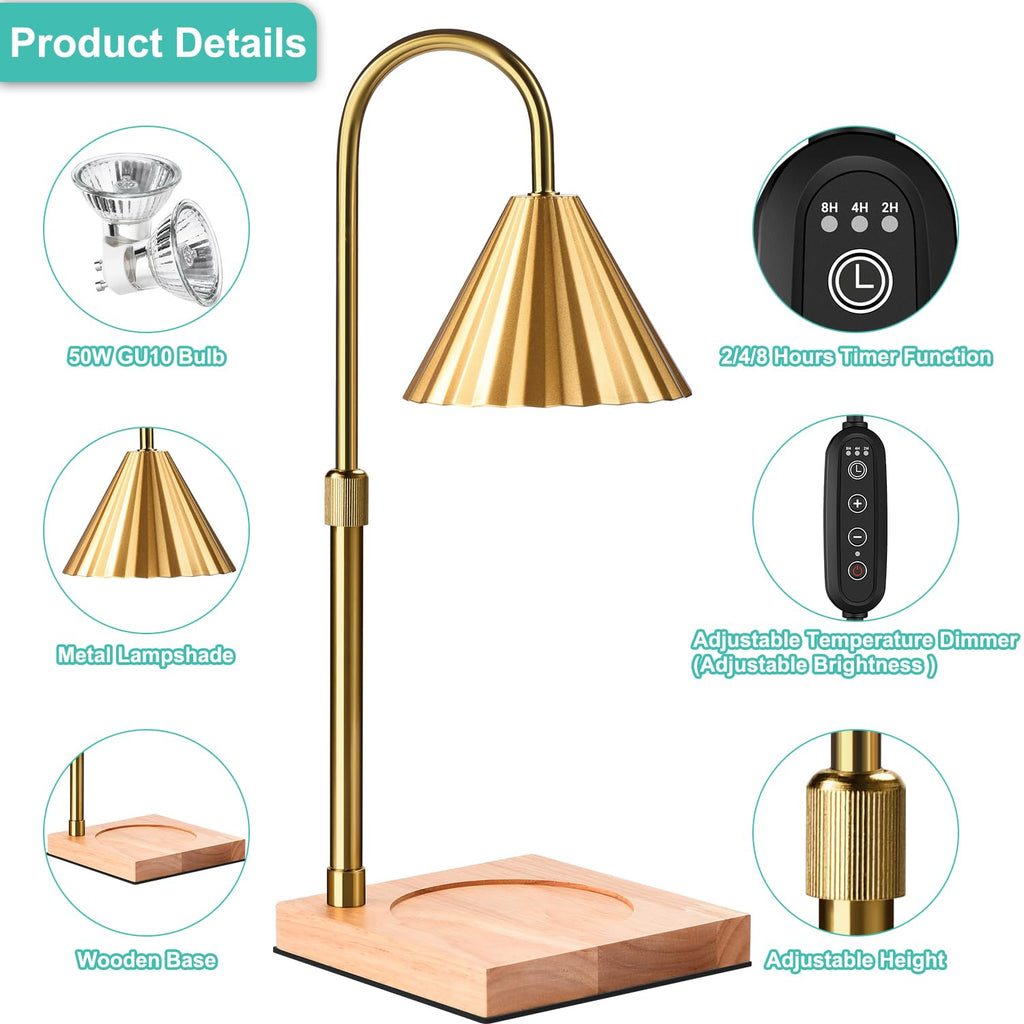 Candle Warmer Lamp with Timer & Dimmer U789468