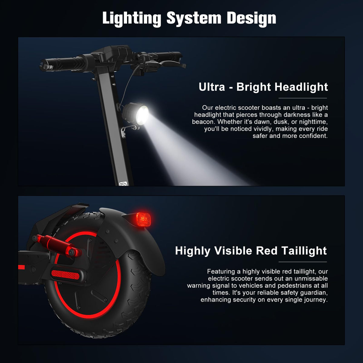 Electric Scooter for Adults, 1200W Motor, 30 MPH, 33 Miles Range, Foldable F2961