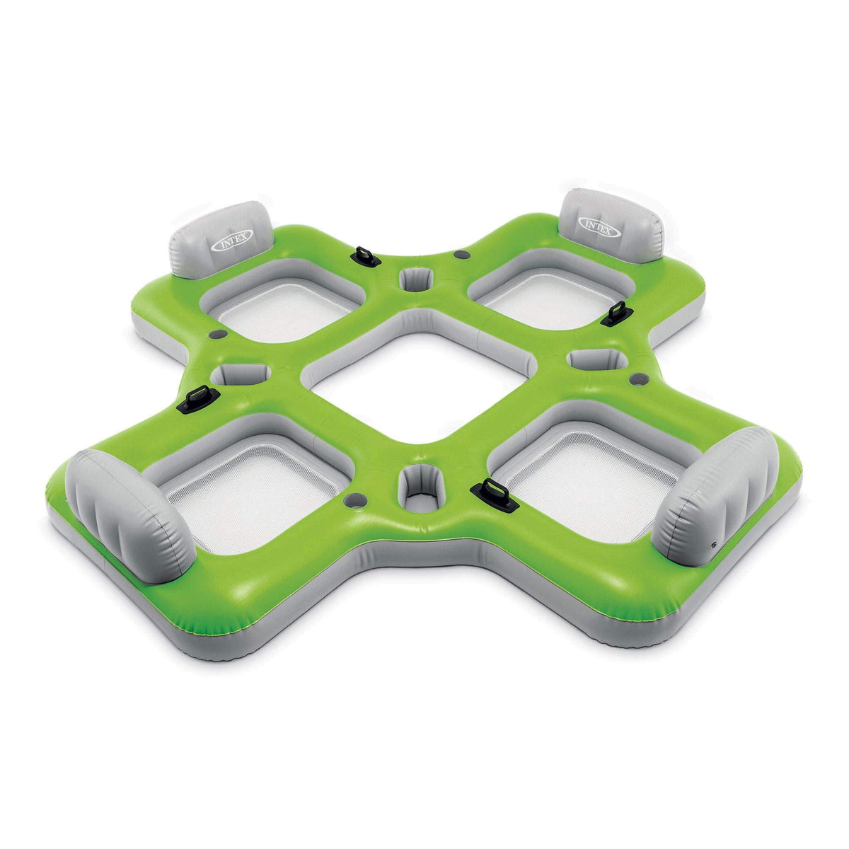 Inflatable 4 Seat PVC Pool Raft Green Q544776