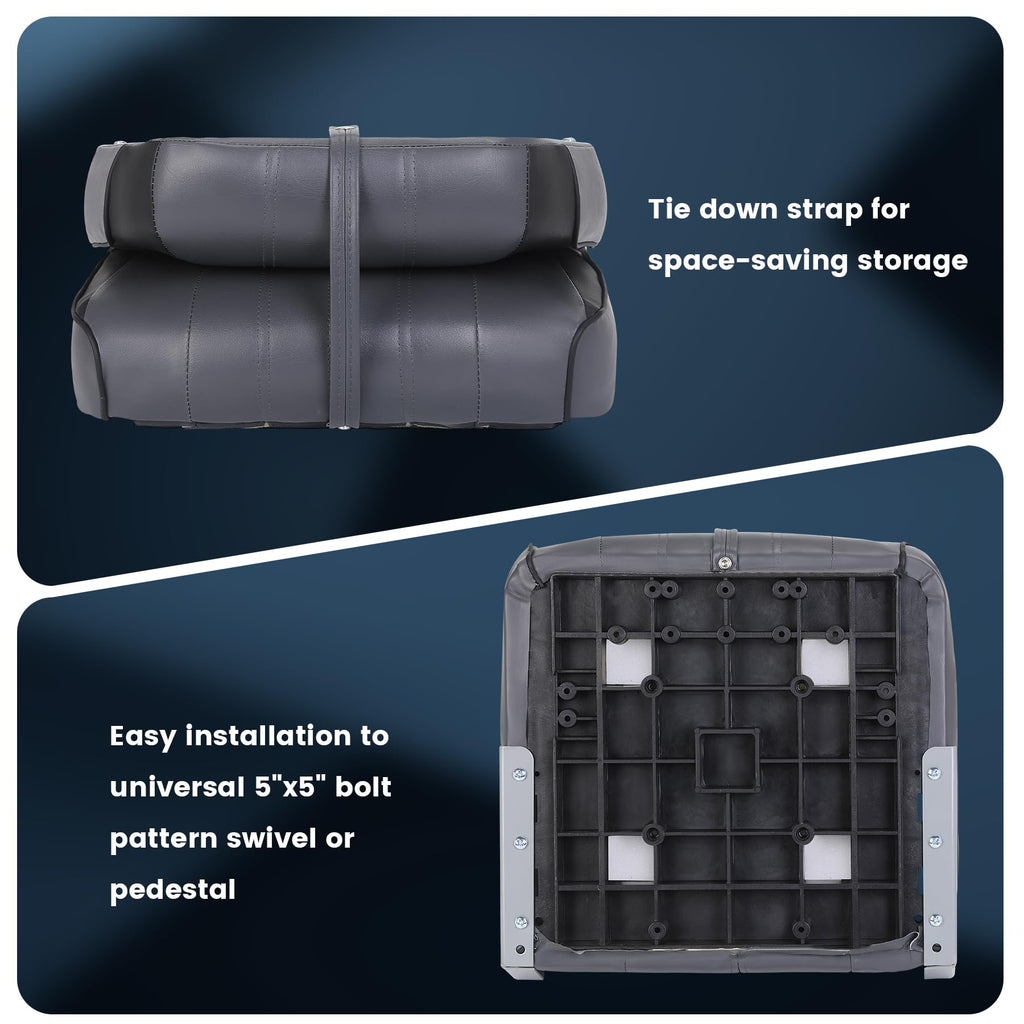 2 Pack Low Back Folding Boat Seats D429