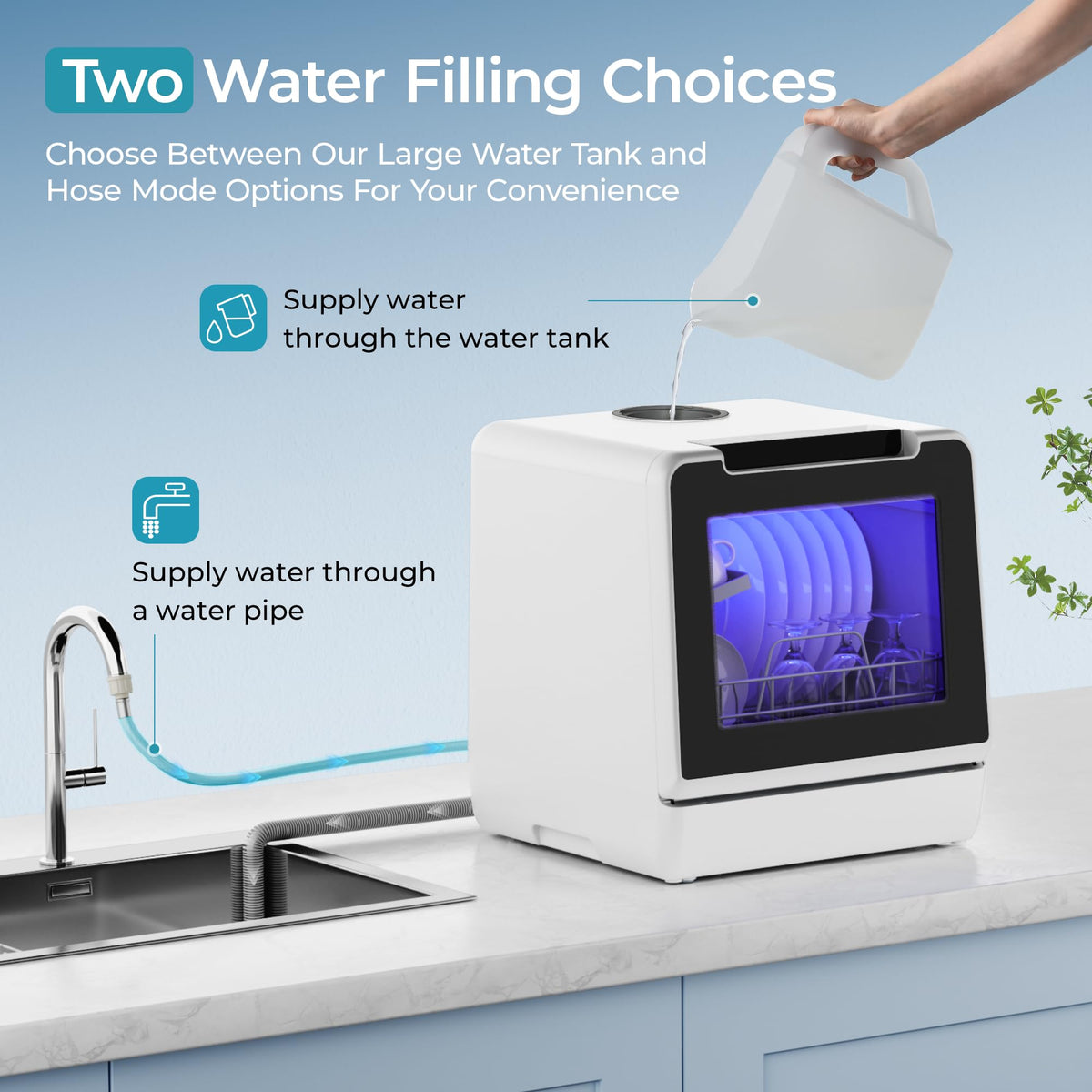 Countertop Dishwasher Portable with 5L Tank M247