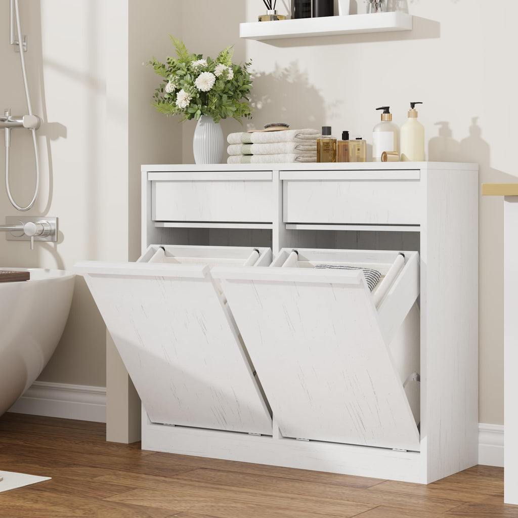 Double Tilt Out Laundry Hamper Cabinet Z6547