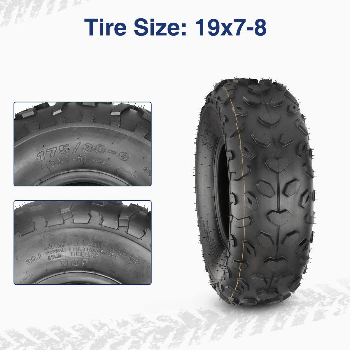 19x7-8 ATV UTV Off-Road Tires Set of 2 H50050