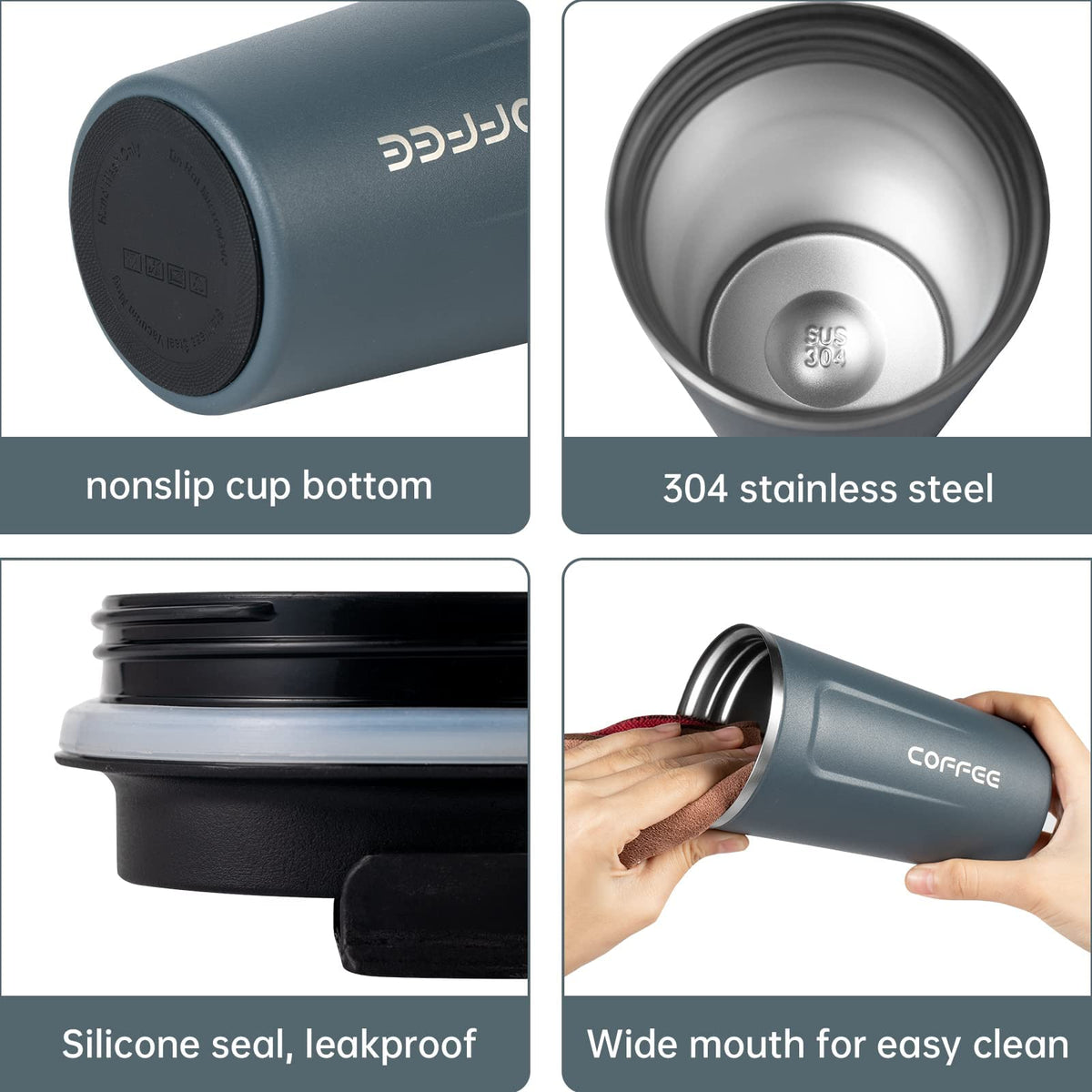 17oz Insulated Stainless Steel Travel Coffee Mug X27672