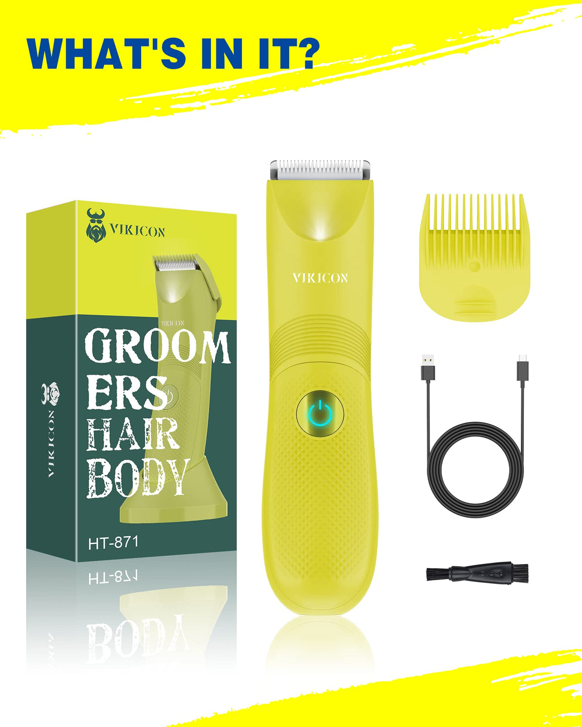 Cordless Electric Hair Trimmer with Adjustable Guards P4089