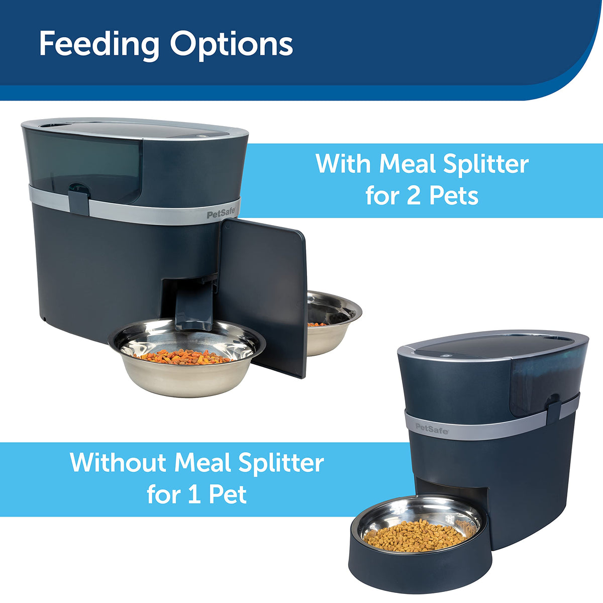 Automatic Pet Feeder with 2-Pet Meal Splitter I48691