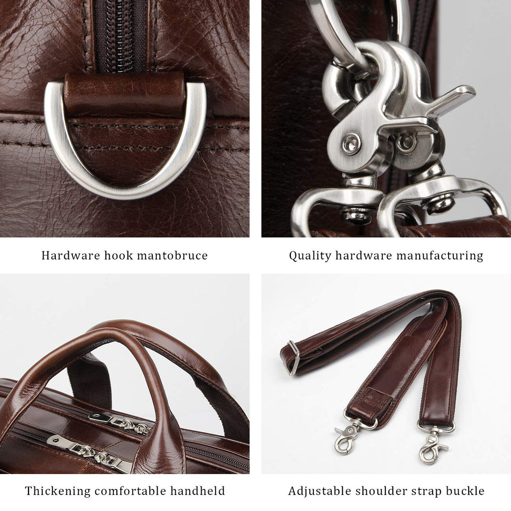 Leather 16'' Laptop Messenger Bag R8762