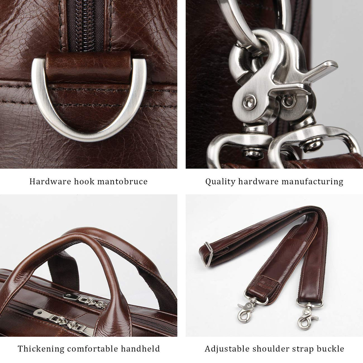 Leather 16'' Laptop Messenger Bag R8762