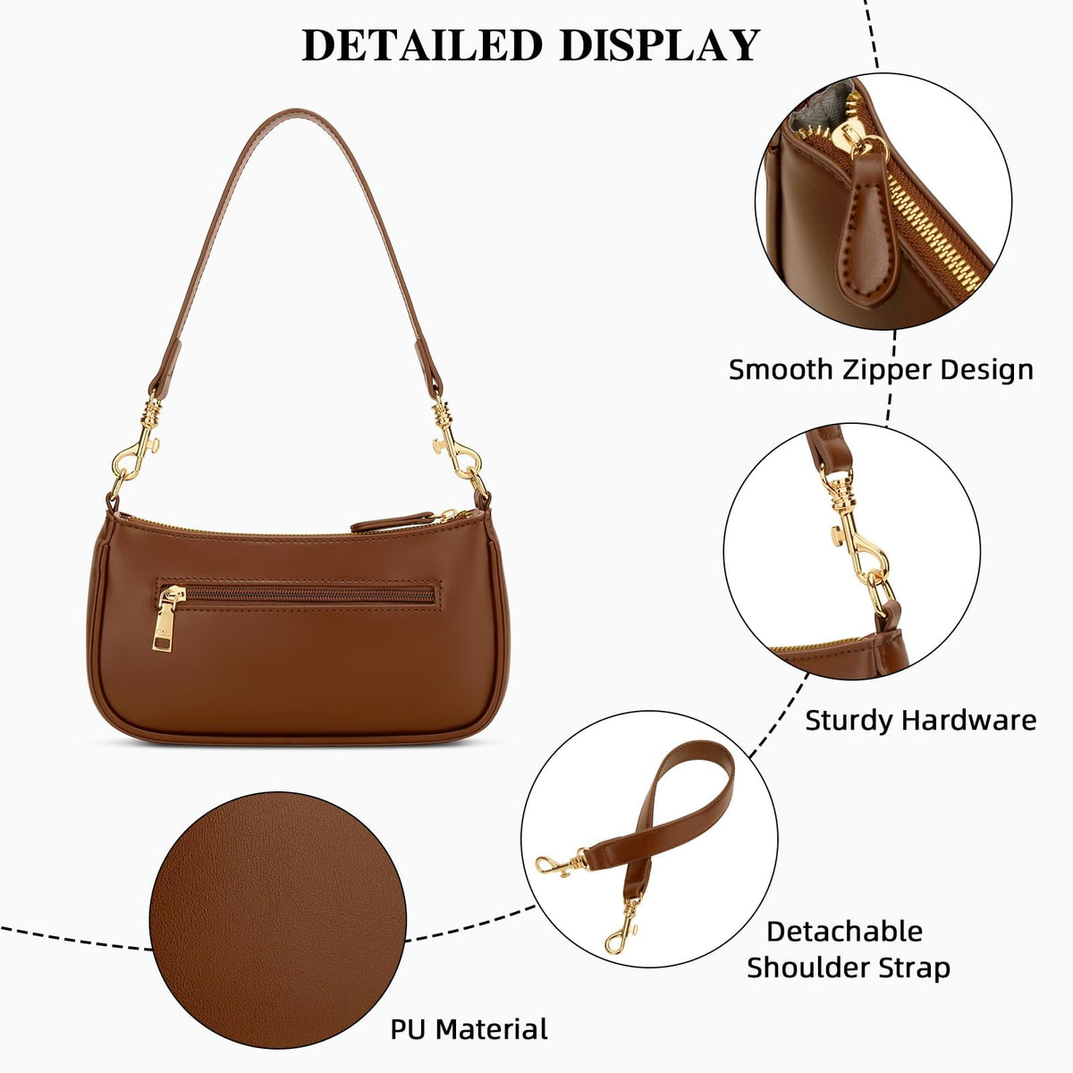 Small Black Purse with Zipper Closure S533331