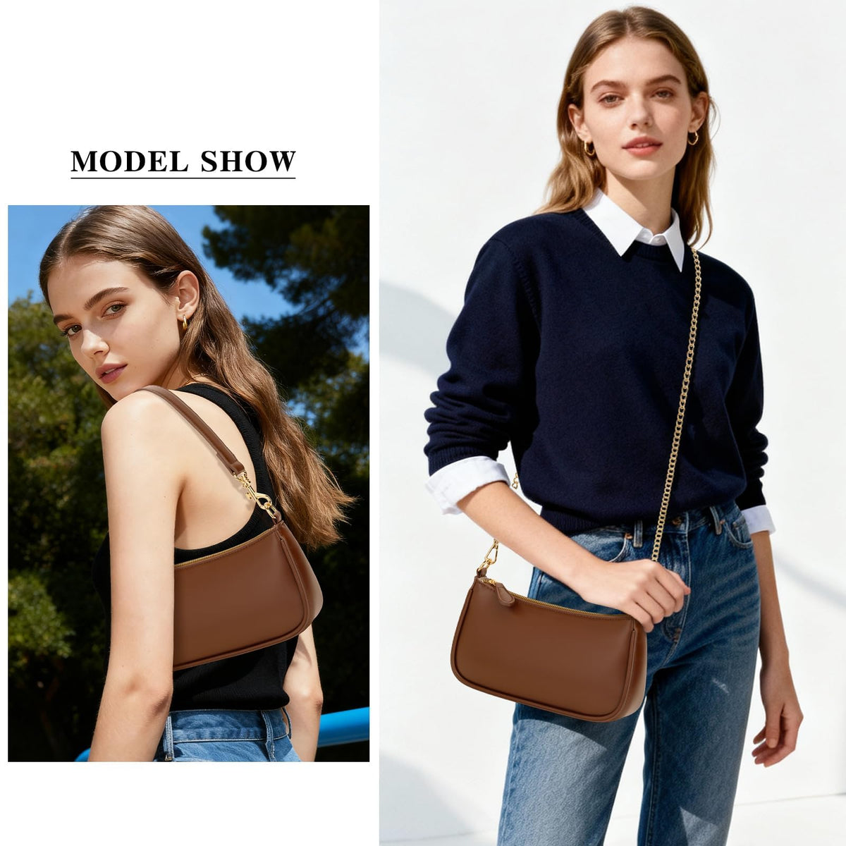 Small Black Purse with Zipper Closure S533331