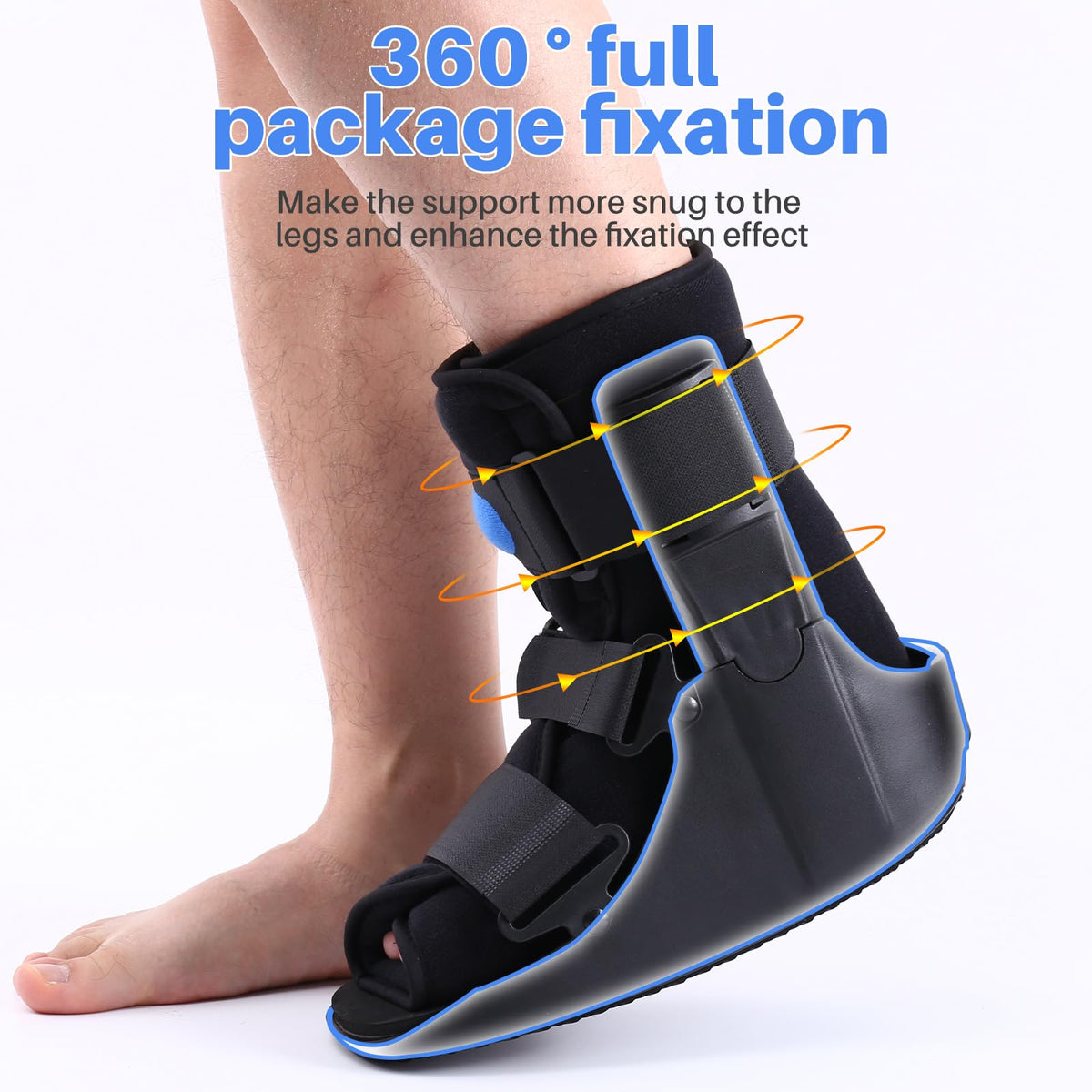 Black Medium Inflatable Walking Boot E969