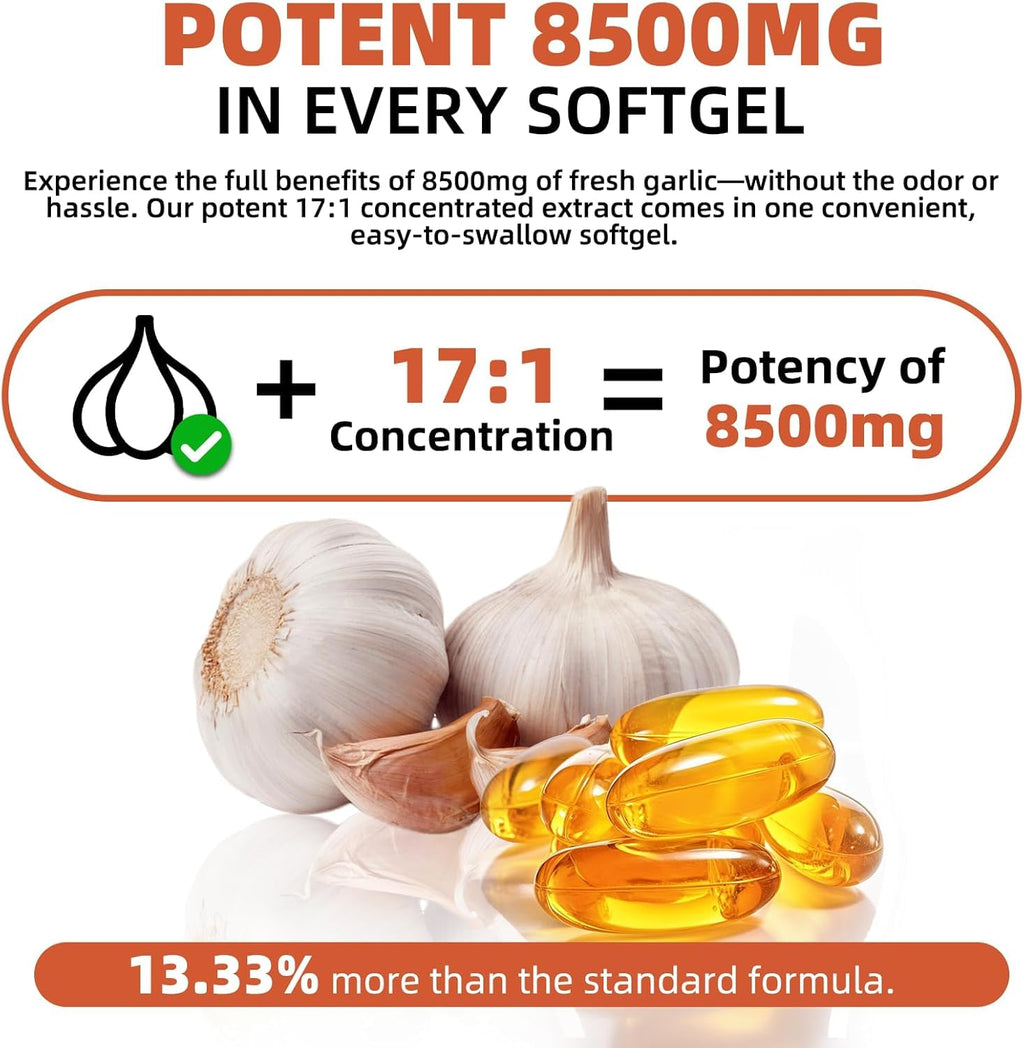 Odorless 8500mg Aged Garlic Extract 300 Softgels J82766