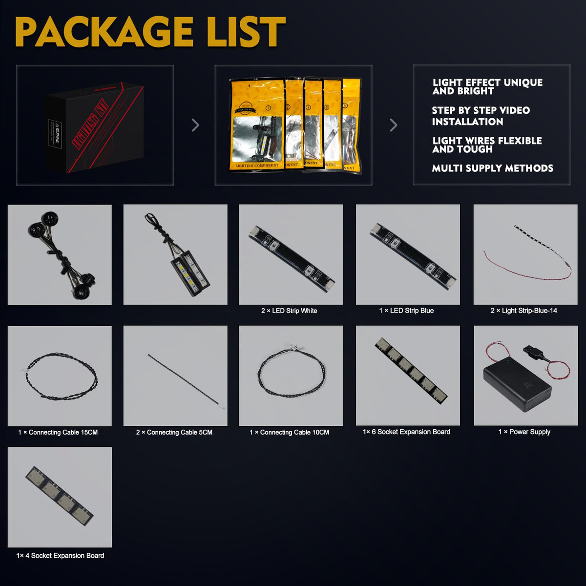 LED Light Kit for Building Set K875