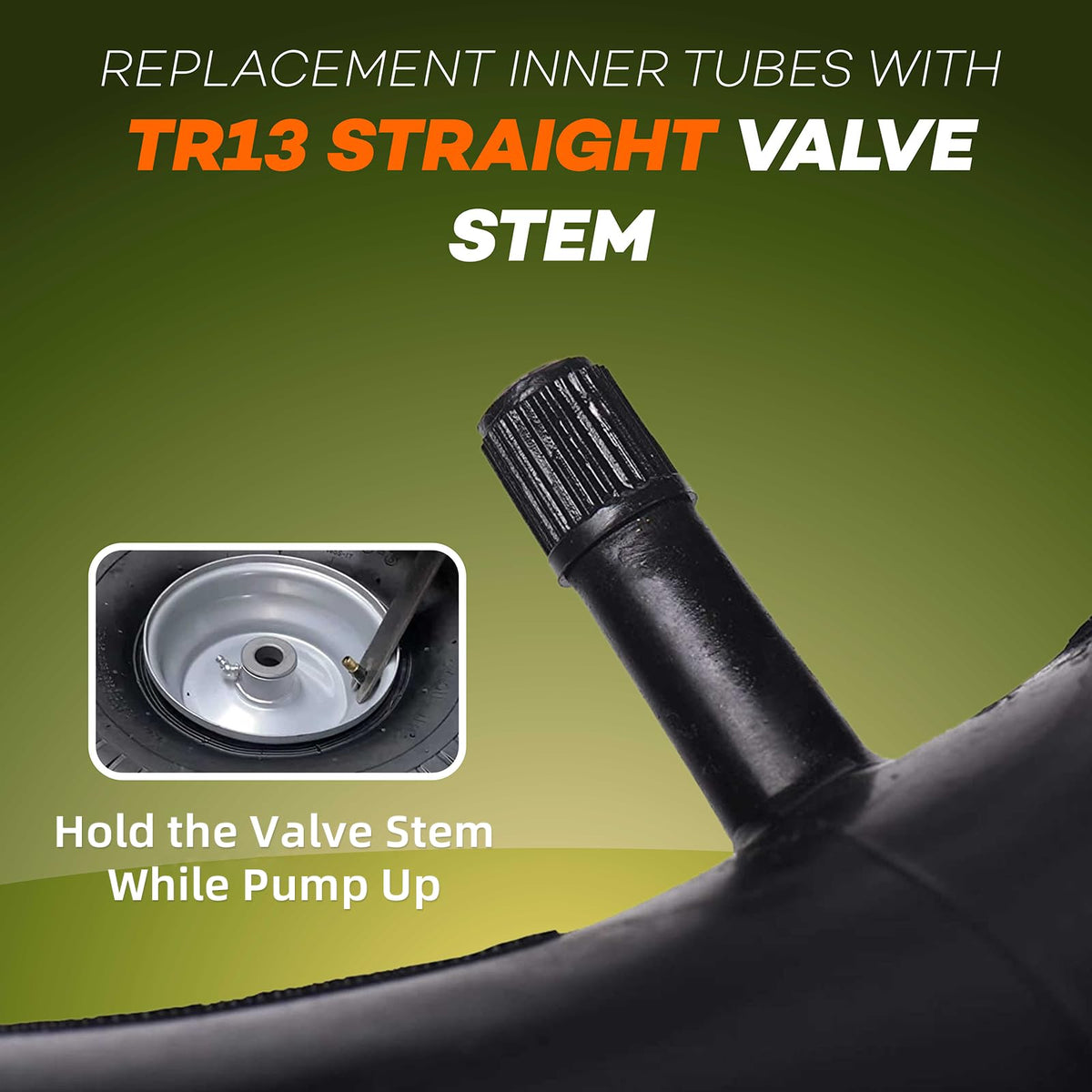 4.80/4.00-8" Inner Tube with TR-13 Straight Valve Stem (4-Pack) Q7364
