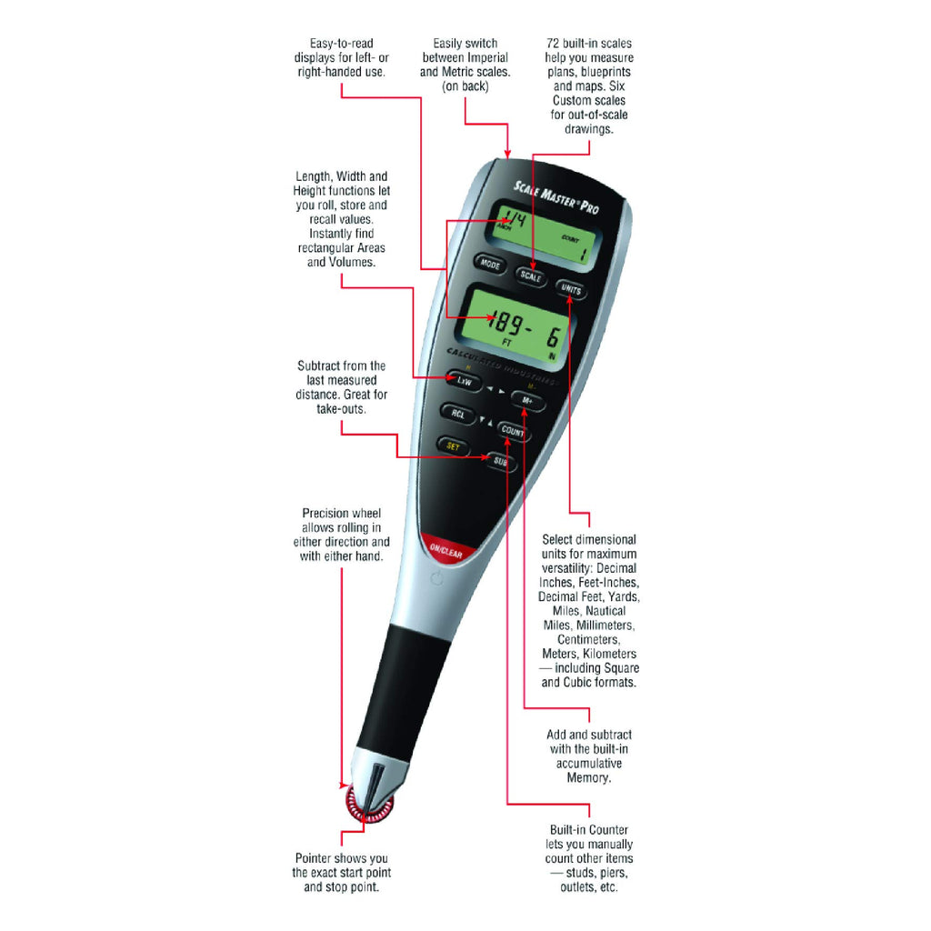 Digital Plan Measure Take-Off Tool with Construction Math Calculator M2686