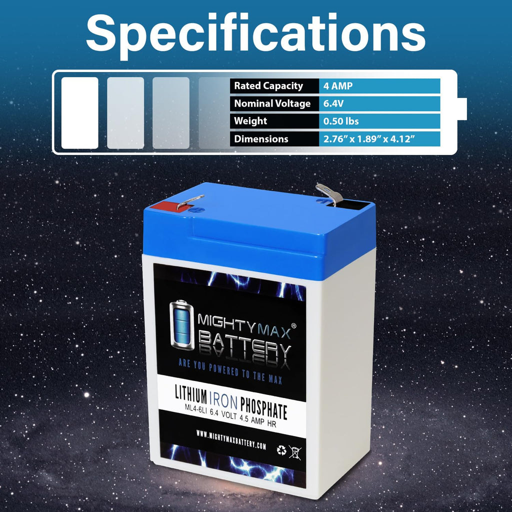 6V 4.5AH Lithium Replacement Battery I62096