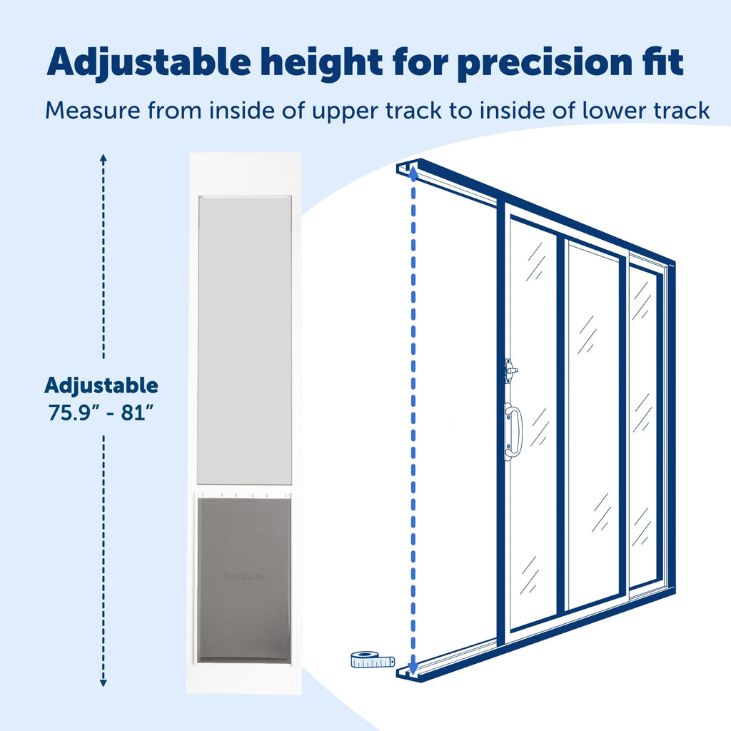 Sliding Glass Pet Door, Large, White T78188