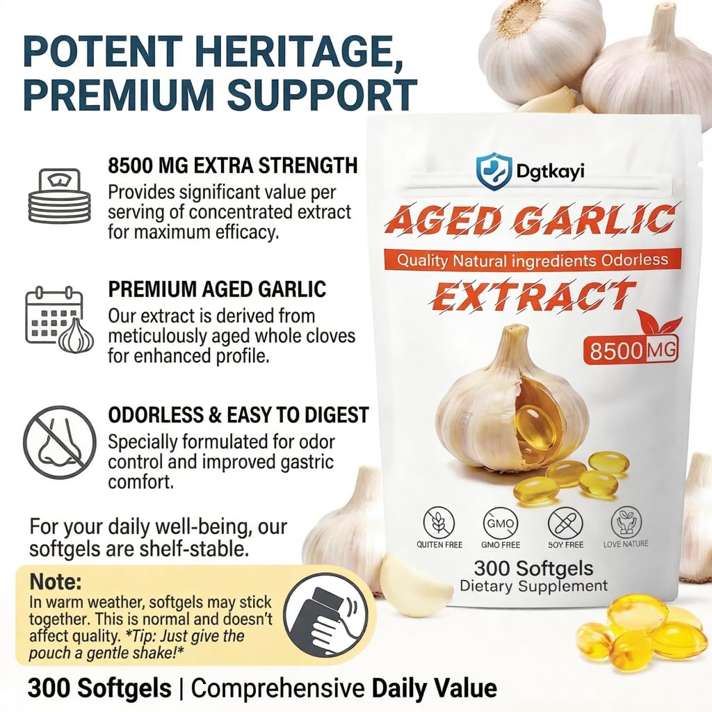 Odorless 8500mg Aged Garlic Extract 300 Softgels J82766