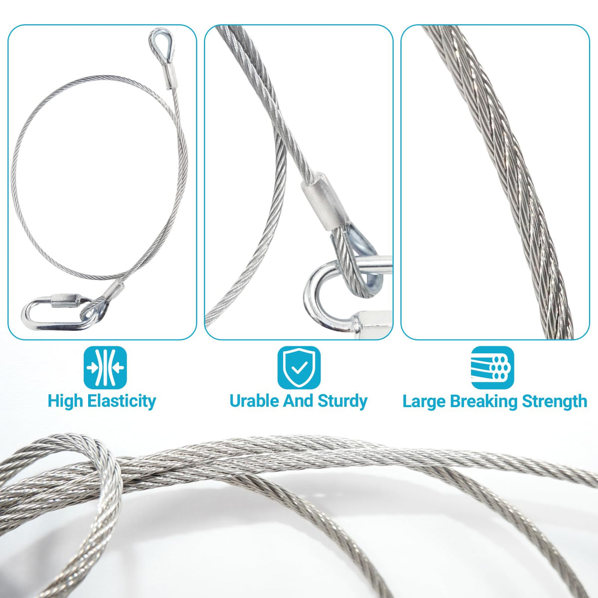 T316 Stainless Steel Cable 7x7 Strands 150FT W30442