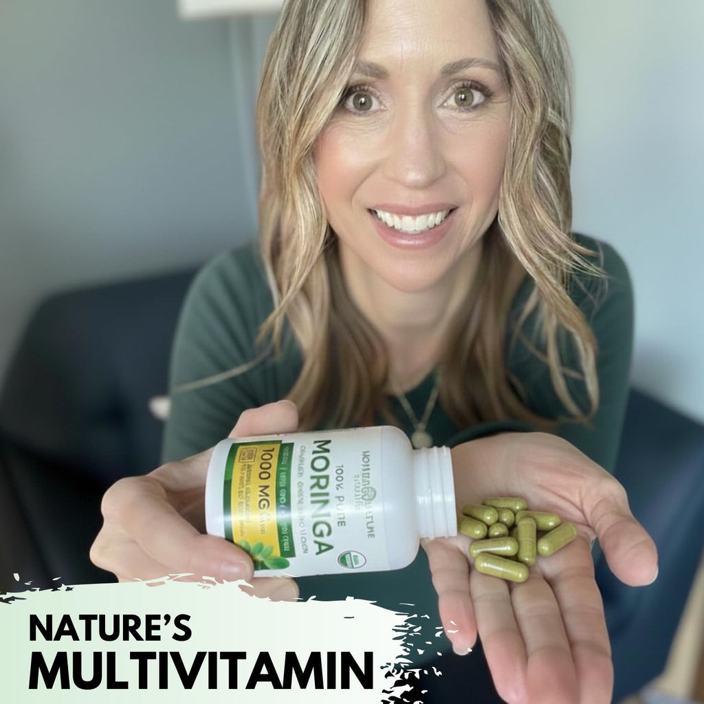 Organic Moringa Leaf Capsules 1000mg 120 Ct D67938