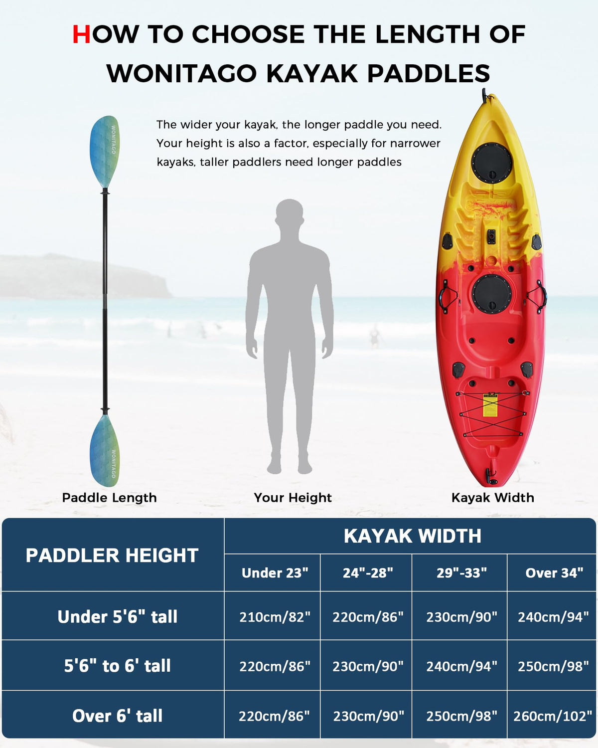 Adjustable Fiberglass Shaft Nylon Blade Kayak Paddle U52404