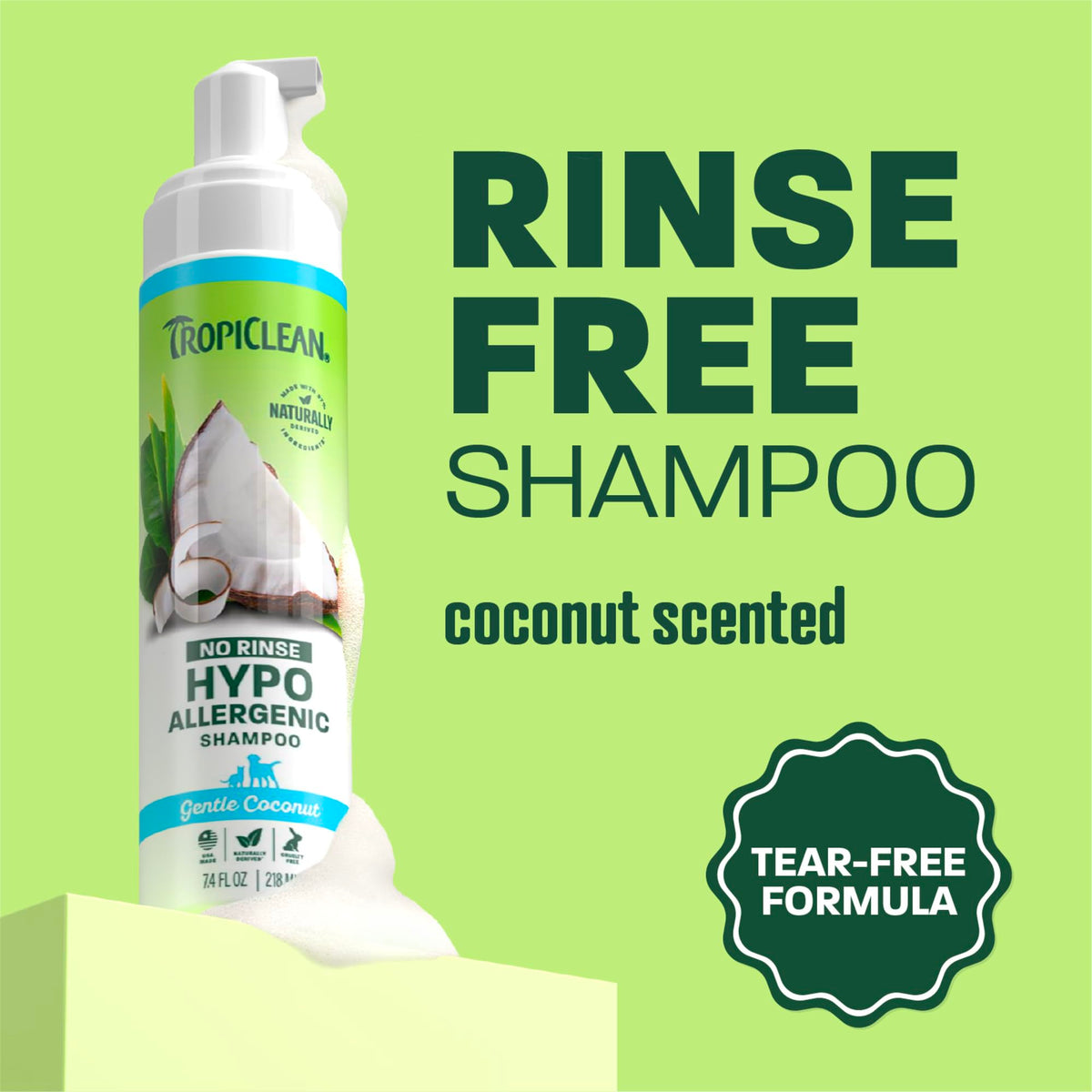 Hypoallergenic Waterless Dog Shampoo 7.4oz Q40901