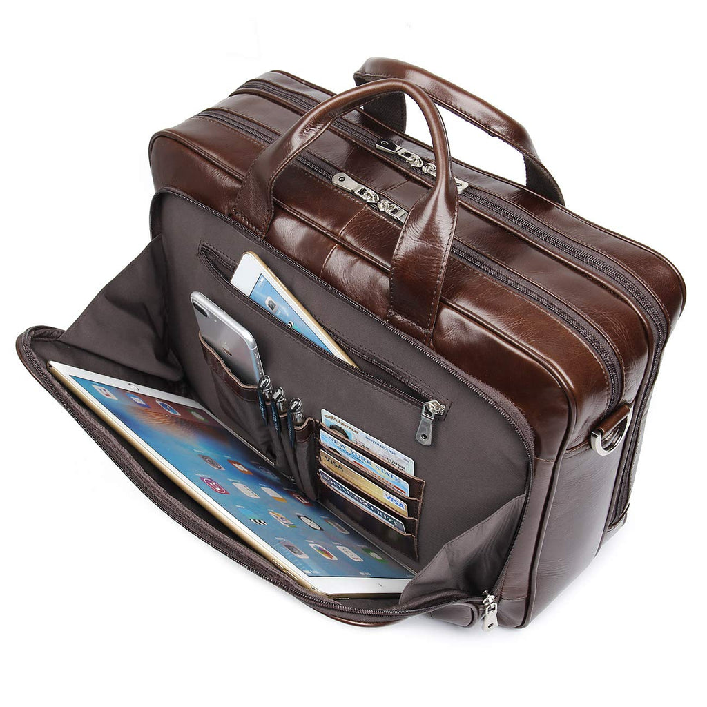 Leather 16'' Laptop Messenger Bag R8762