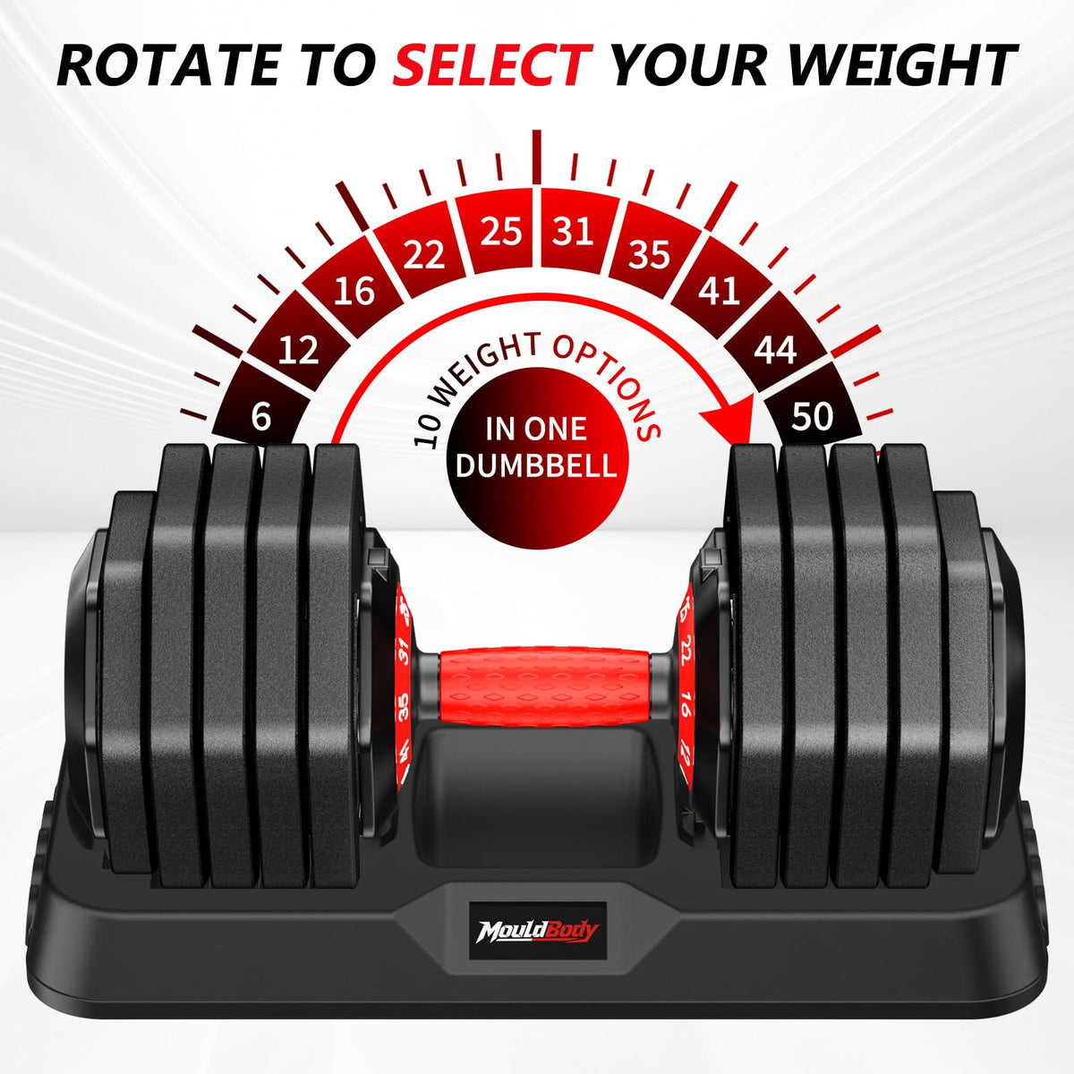 Adjustable Dumbbell Set 25 lb or 50 lb H907768