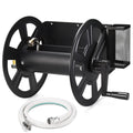 Wall Mounted Hose Reel, Holds 125ft of 5/8-Inch Hose, Black O2035