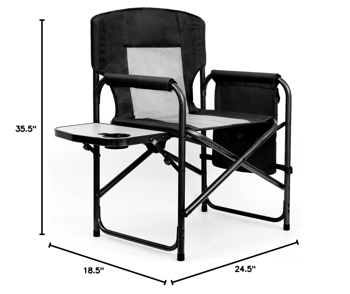 Camping Chairs, Folding Chairs for Outside, Directors Chairs Foldable Adults Heavy Duty, Support to 450LBS V615491