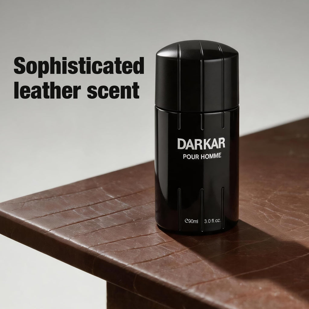 Eau de Toilette for Men, Woody Leather Cologne, 3.3 fl oz Y2413