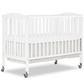 Full Size 2-in-1 Folding Baby Crib White C8920