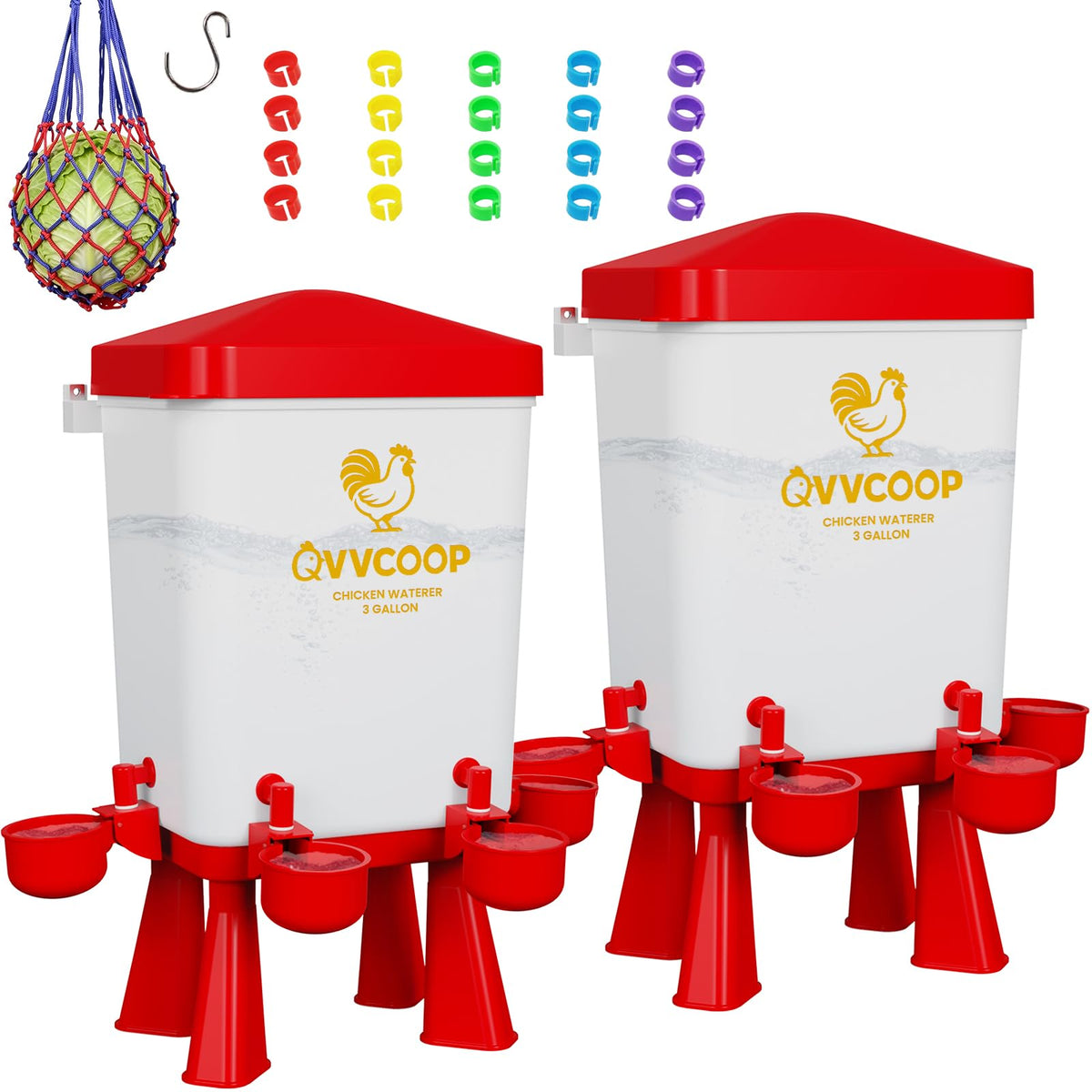 3 Gallon Automatic Chicken Waterer with 10 Cups F9480