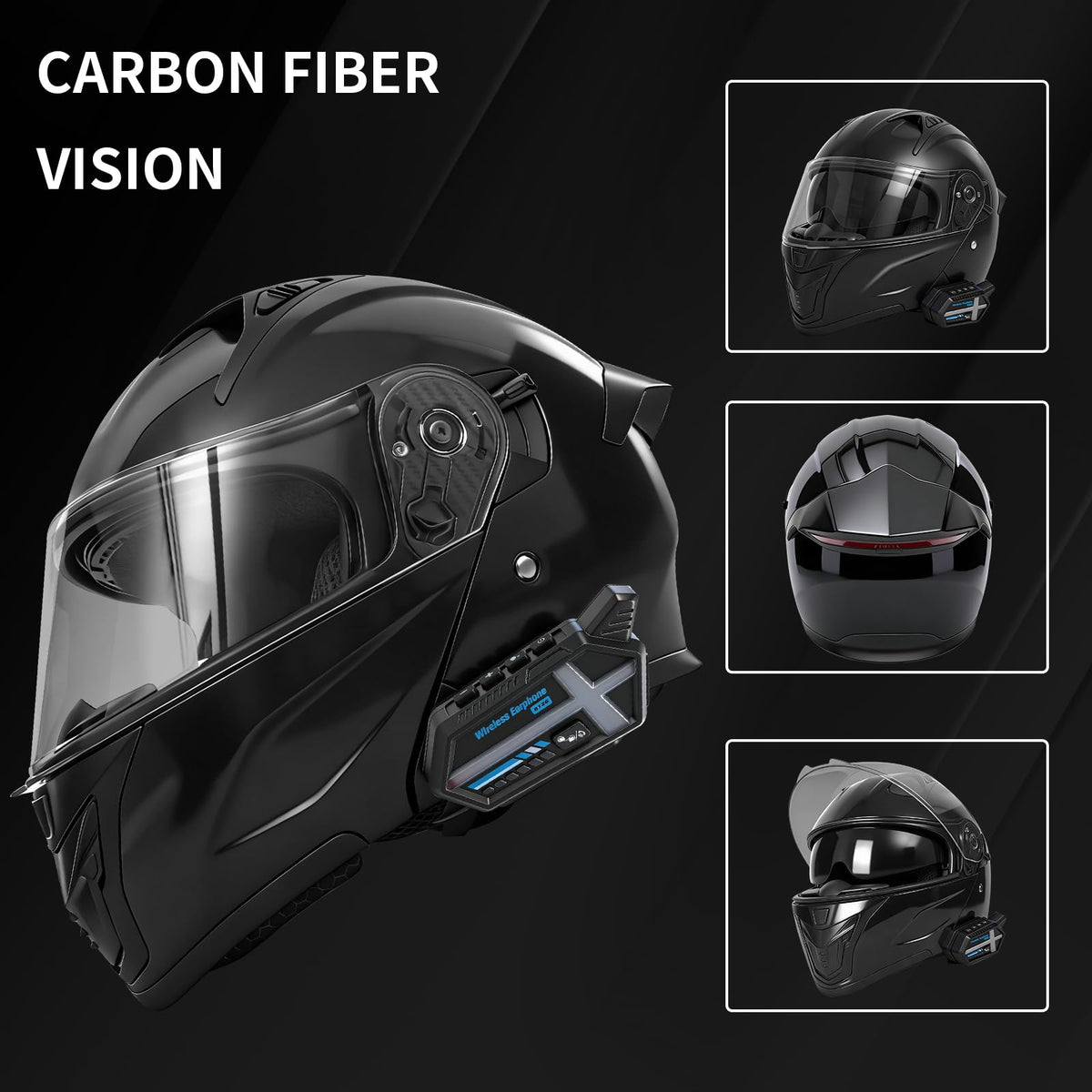 DOT Approved Flip Up Full Face Motorcycle Helmet with Dual Visor Z898734