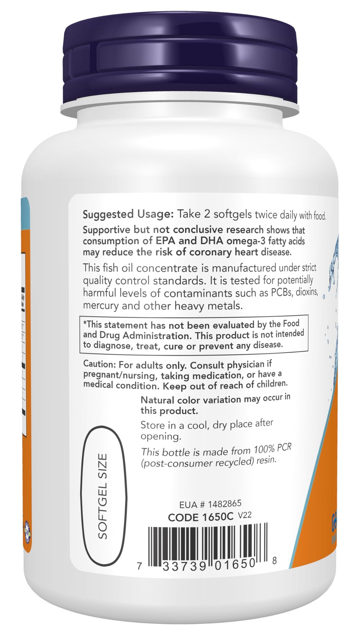 Omega-3 180 EPA / 120 DHA 100 Softgels Pack of 2 H697