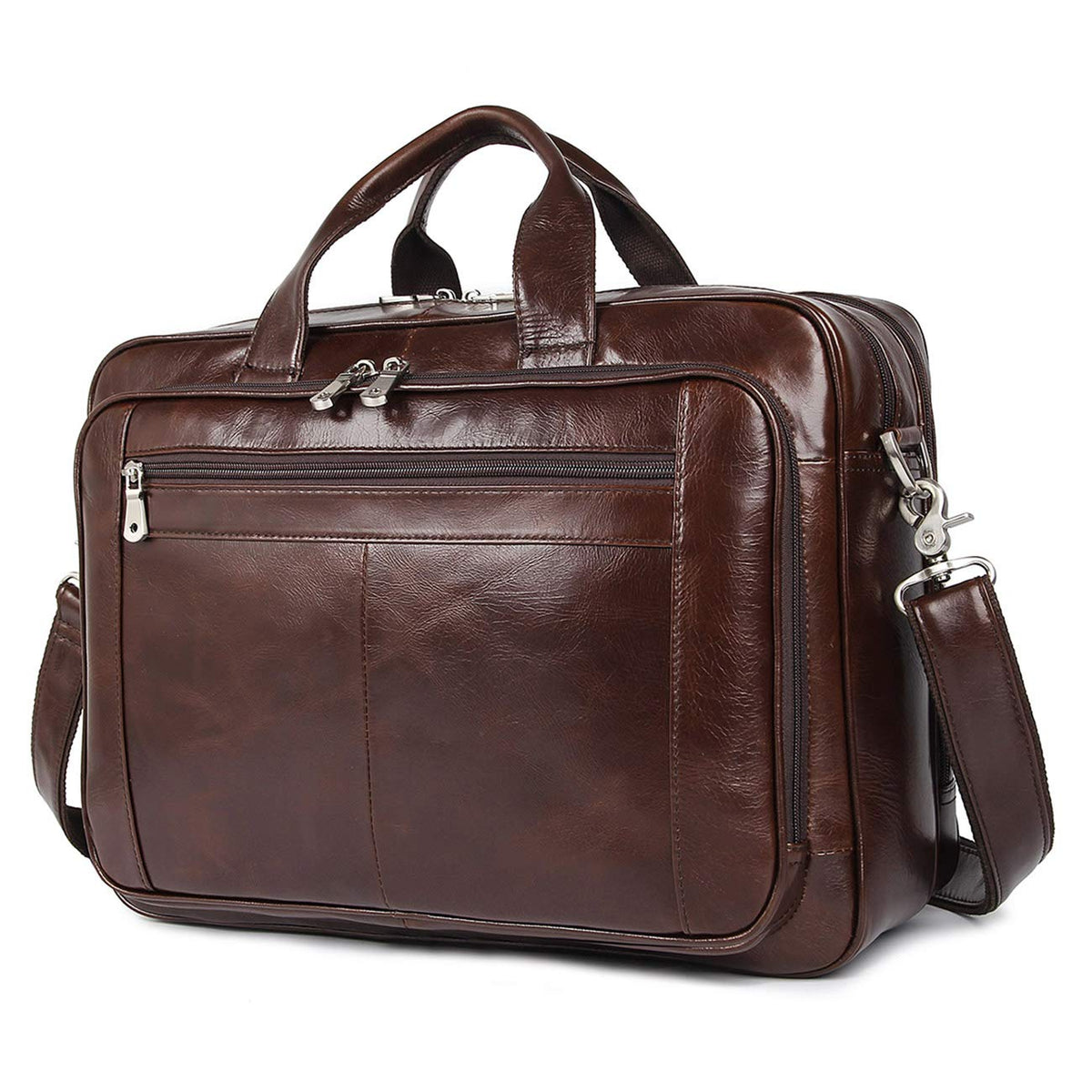 Leather 16'' Laptop Messenger Bag R8762
