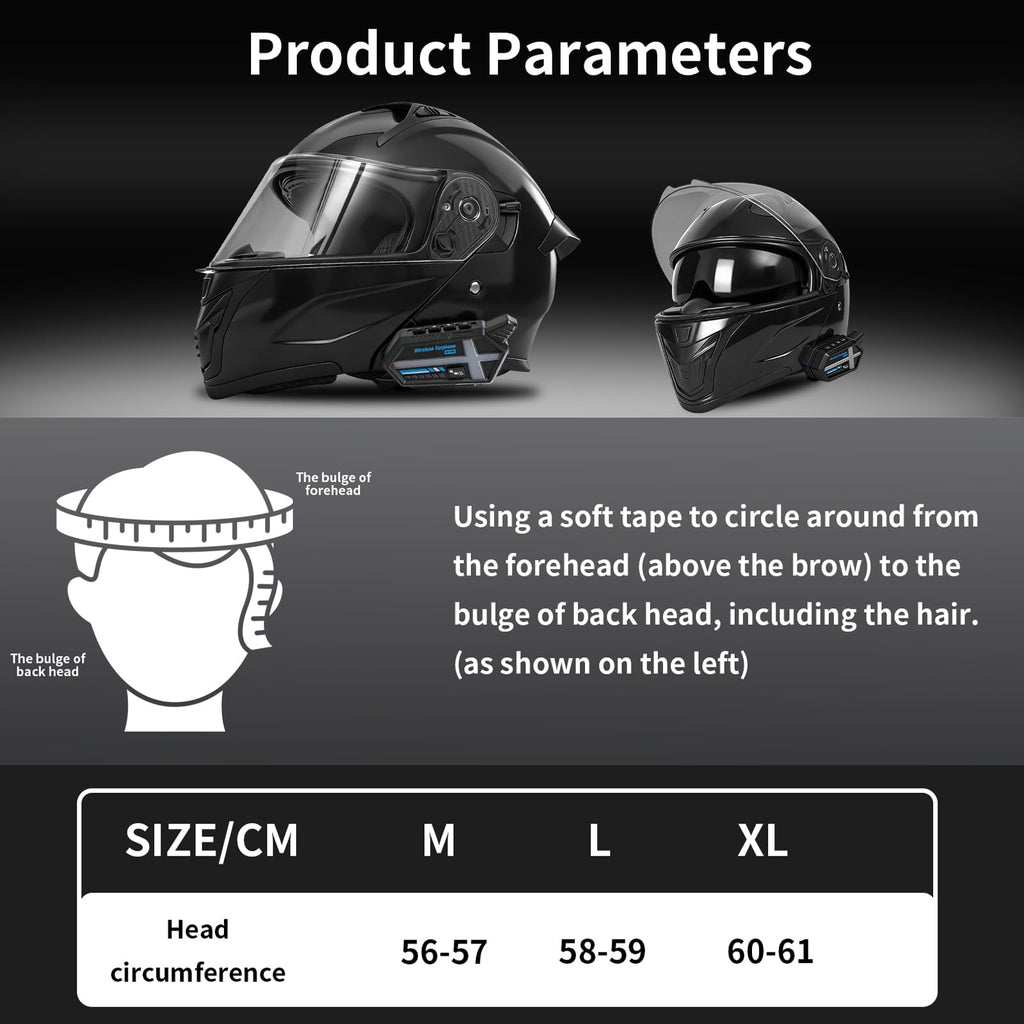 DOT Approved Flip Up Full Face Motorcycle Helmet with Dual Visor Z898734