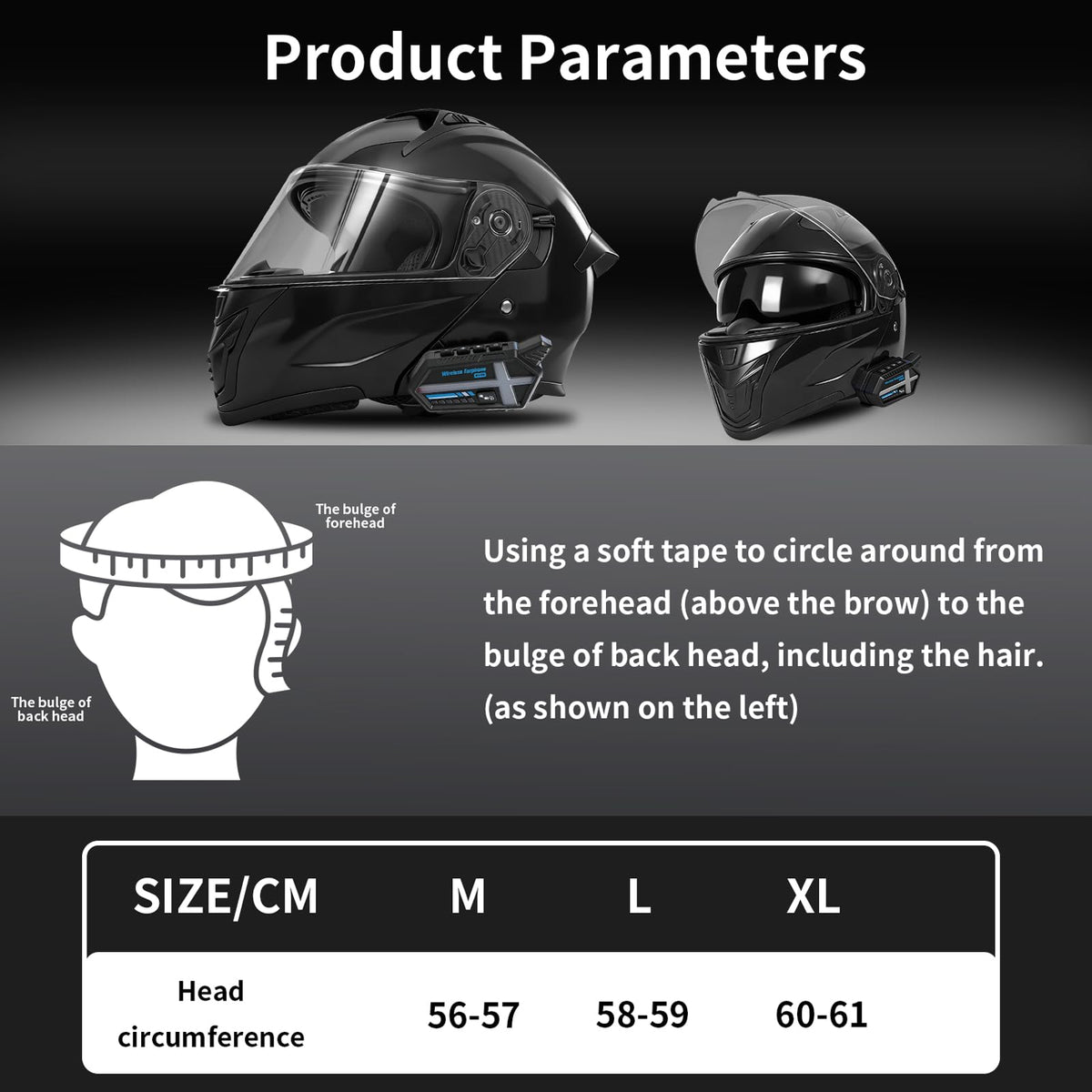 DOT Approved Flip Up Full Face Motorcycle Helmet with Dual Visor Z898734
