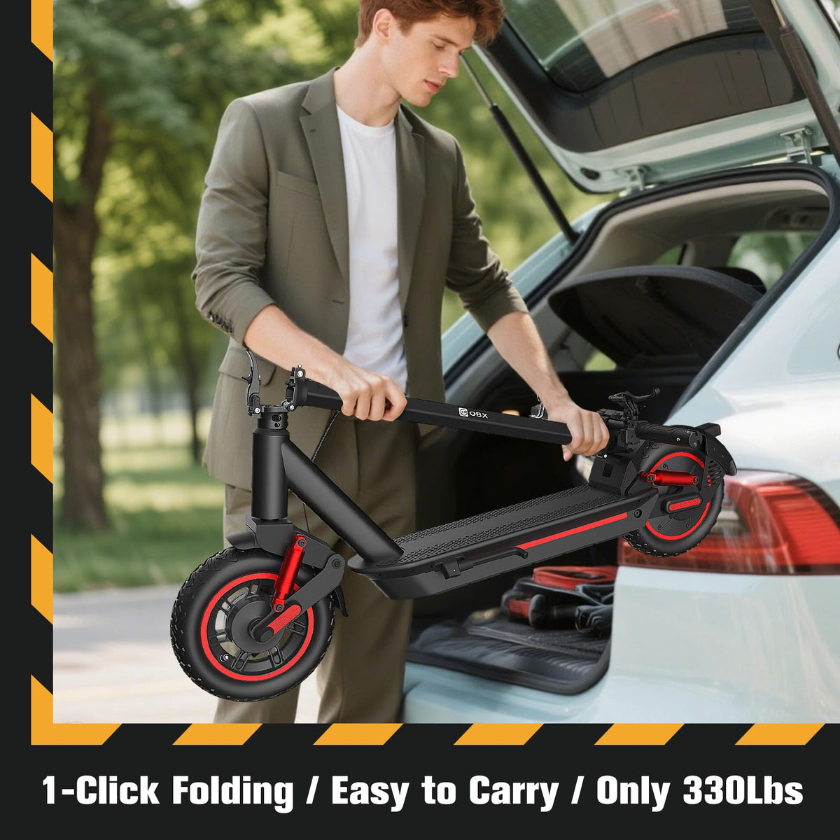 Electric Scooter for Adults, 1200W Motor, 30 MPH, 33 Miles Range, Foldable F2961