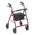 Red Aluminum Rollator with Padded Seat G705316