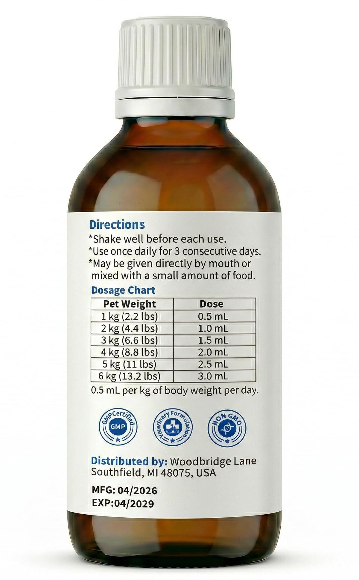 Praziquantel & Pyrantel Pamoate Dewormer Liquid for Cats and Kittens 100 mL U30843