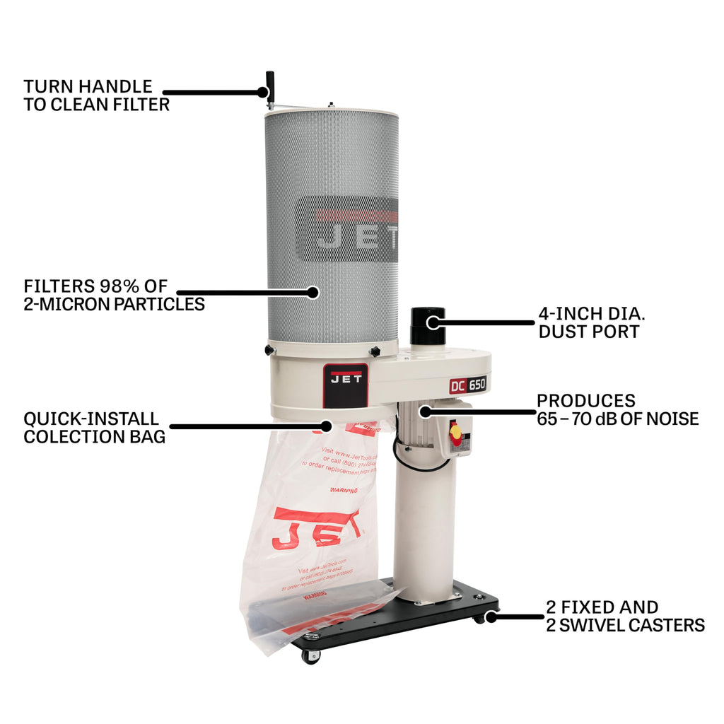 1 HP 2-Micron Canister Filter Dust Collector A6625