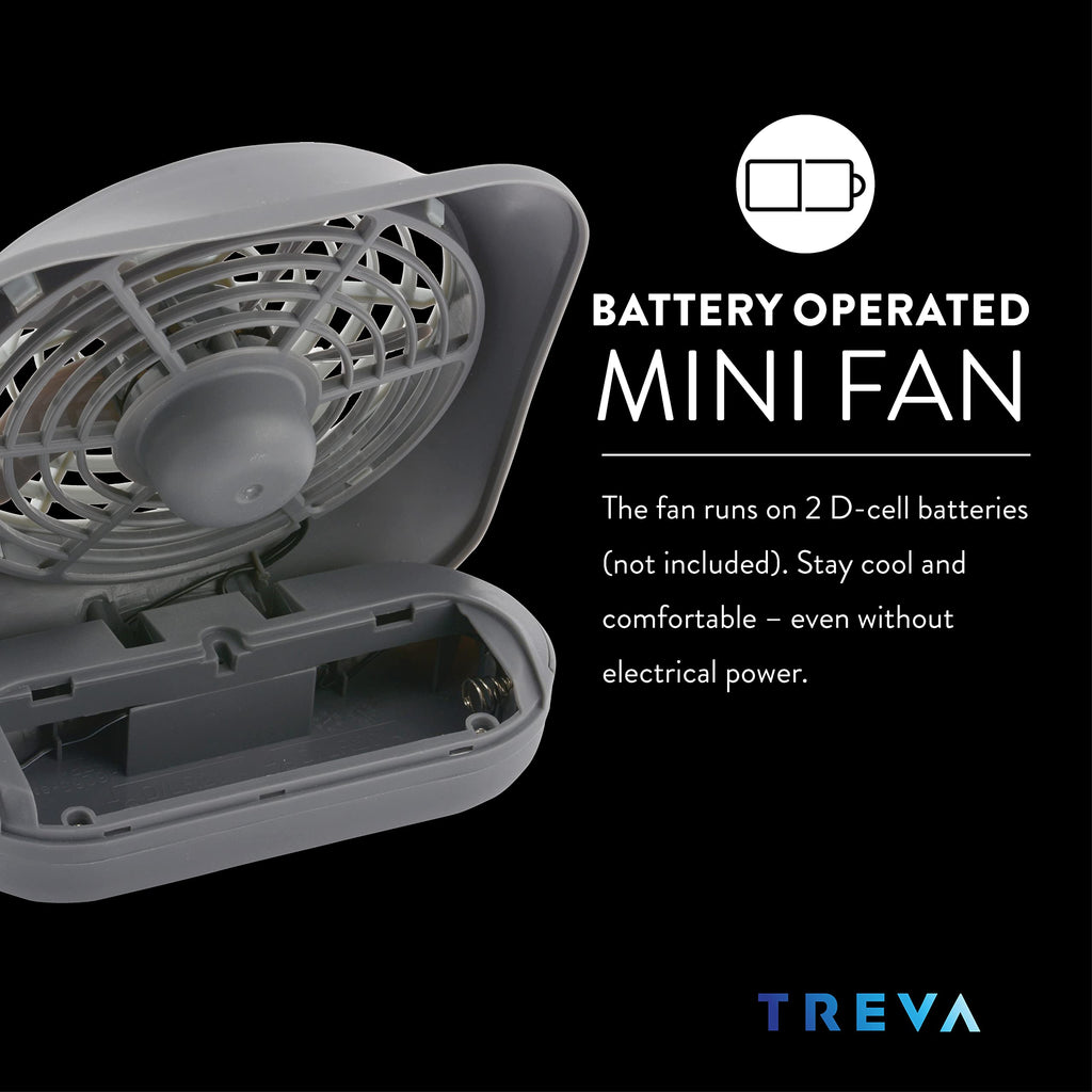 Portable Battery Powered Desk Fan 2-Speed Dark Blue F655566